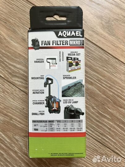 Фильтр для аквариума aquael fan filter mikro plus