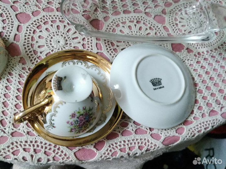 Чашка с блюдцем фарфор