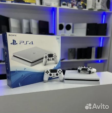 Sony playstation 4 slim белая,гарантия,магазин