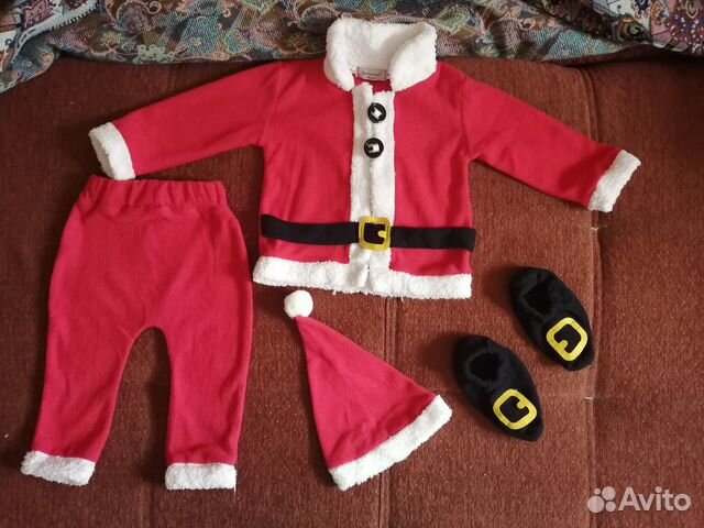 Костюм Санты Клауса 80 + костюм мишки 74
