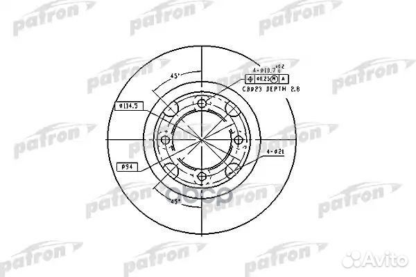 Диск тормозной передн mazda: 626 III 87-92, 626