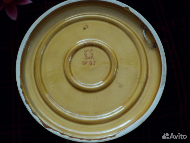 Олимпийская мишка блюдце гипсовый 16х16 см