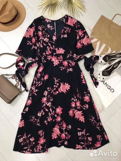 Платье миди 44, 44-46, см замеры высокий рост