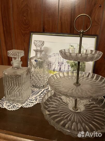 Ваза для фруктов хрусталь и графины Богемия