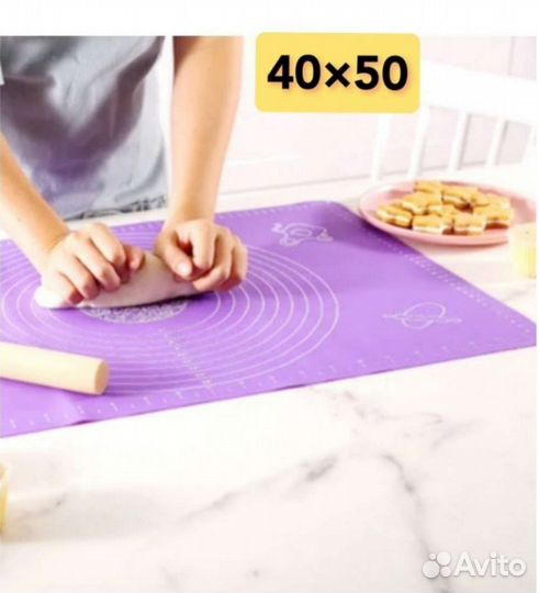 Силиконовый коврик для выпечки и тесто