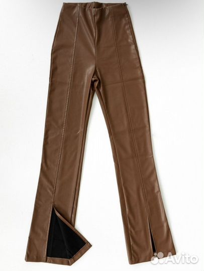 Кожаные брюки женские