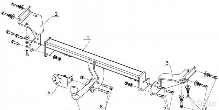 Фаркоп Kia Sportage с 2016-2018 (AvtoS KI 32)