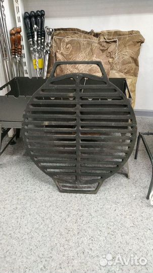 Чугунная решетка гриль d 43см