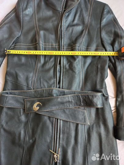 Кожаный плащ женский 4XL