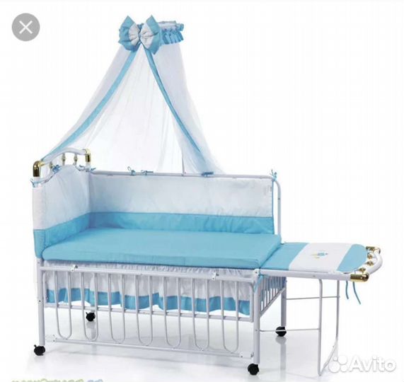 Кроватка детская металлическая geoby,б/у