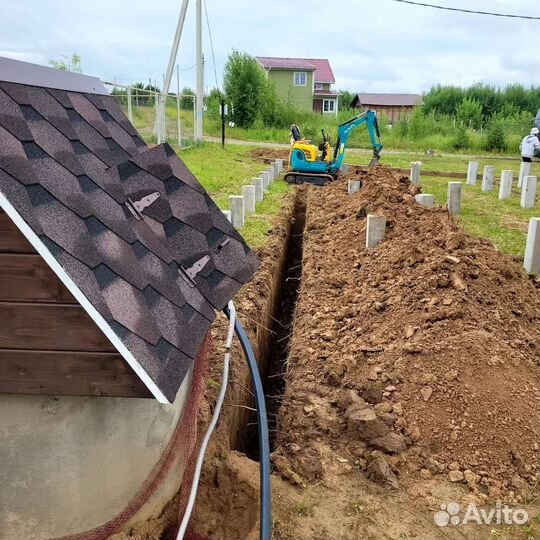 Услуги мини экскаватора, копка, аренда
