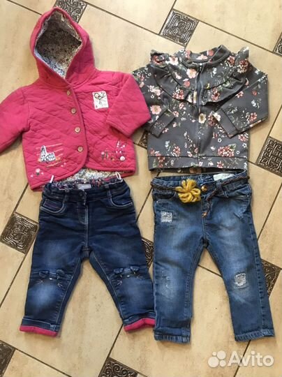 Фирменные вещи для девочки 9-12 м