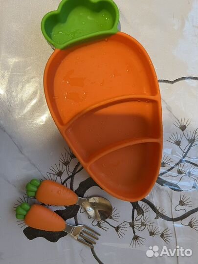 Силиконовая тарелка детская