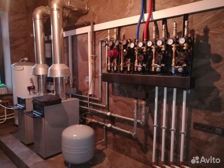 Монтаж отопления, водоснабжения, тёплых полов