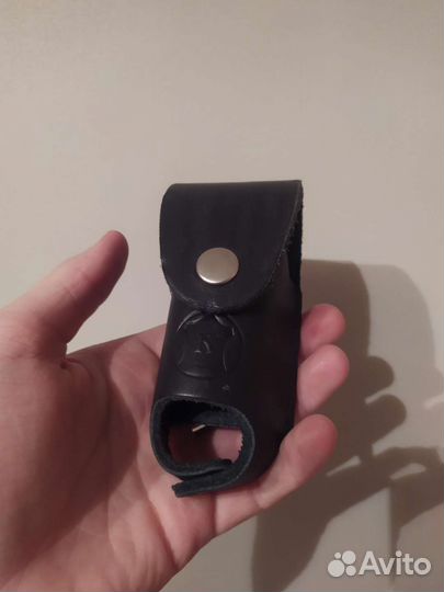 Чехол для перцового баллона 65 мл, кожа, черный