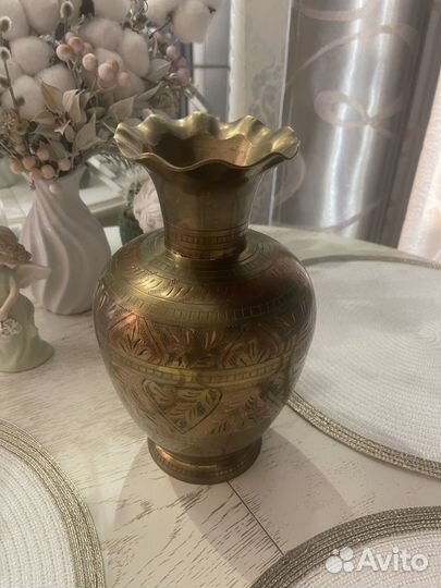 Ваза индия латунь