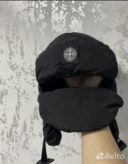 Шапка ушанка stone island