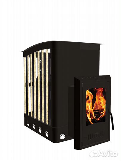 Печь Для Бани чугунная Медведь 30 «Ковка»