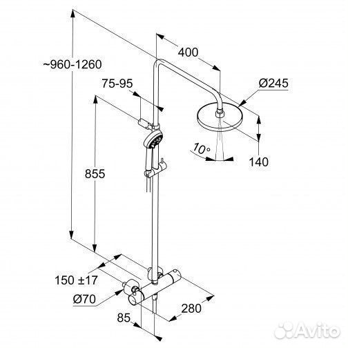 Душевая система Kludi Logo Dual Shower System