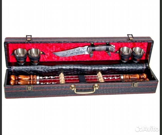 Набор шампуров с деревянном ручкой