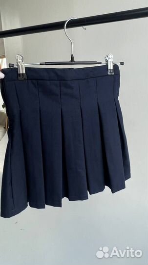 Юбка в складку синяя рост 134 на девочку