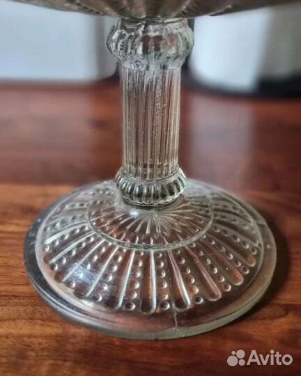 Ваза для фруктов старое стекло