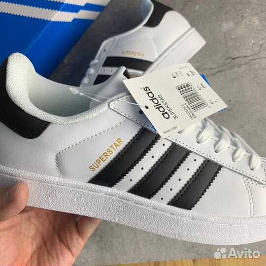 Кроссовки Adidas Superstar White Black (36-45)