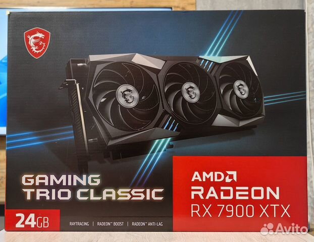 Видеокарта MSI AMD Radeon RX 7900 XTX gaming trio объявление продам