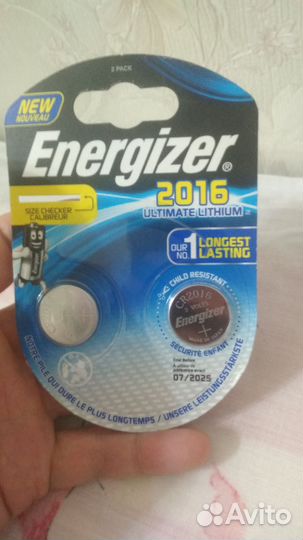 Новые Energizer Ultimate Lithium CR2016 запечатан