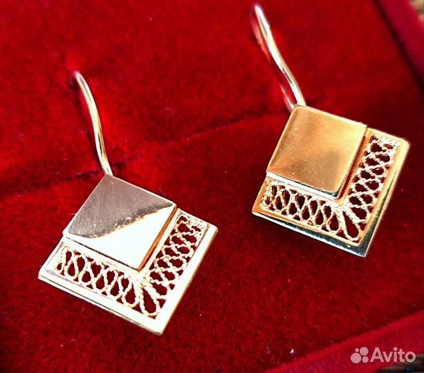 Золотые серьги 585 проба