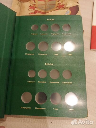 Альбом для монет Евро регулярного выпуска 2 тома