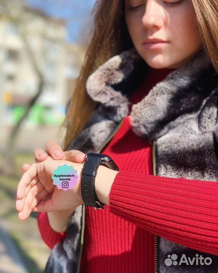 Кожаный ремешок Apple Watch (Hermes)