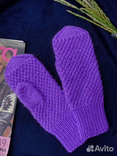 Варежки вязаные