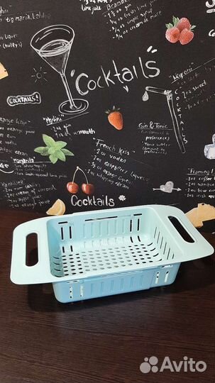 Для кухни: раздвижная корзинка для мытья овощей