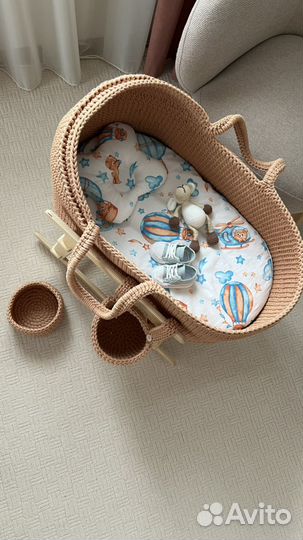 Люлька колыбель вязаная для малыша