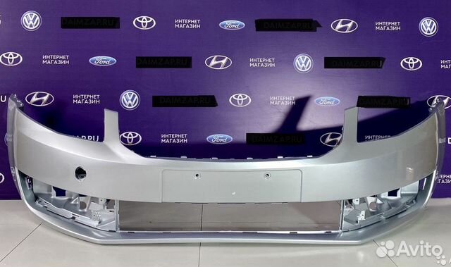 Бампер Перед. Skoda Octavia 2013 Серебристый цвет