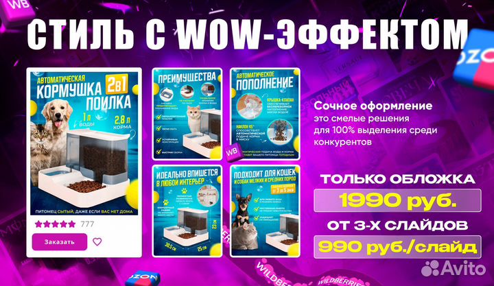 Инфографика/карточки товаров для Wildberries, ozon