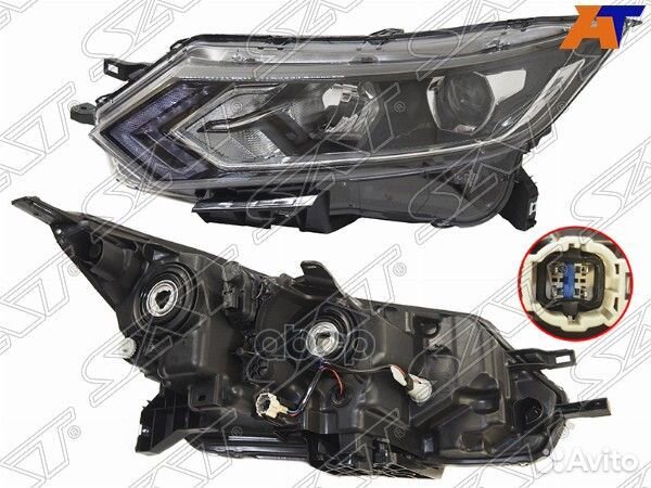 Фара nissan qashqai 17-22 LH галоген, LED ST-21
