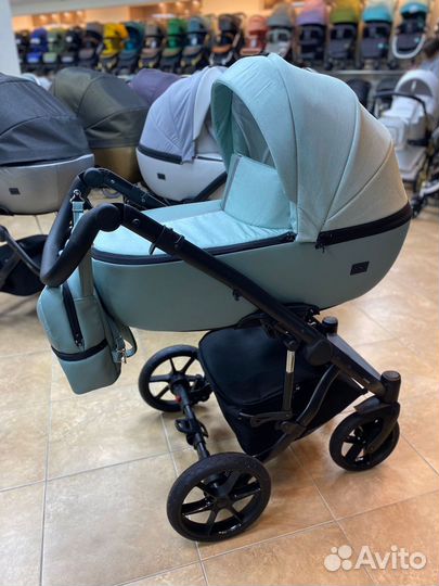 Коляска AIR 2в1 (bexa) (04 (шалфей кожа+шалфей)