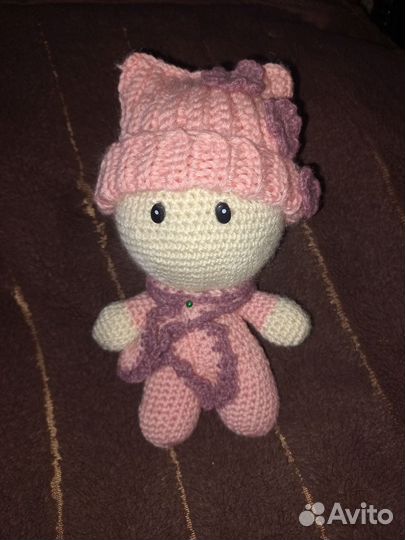 Вязаные игрушки Саша и Маша