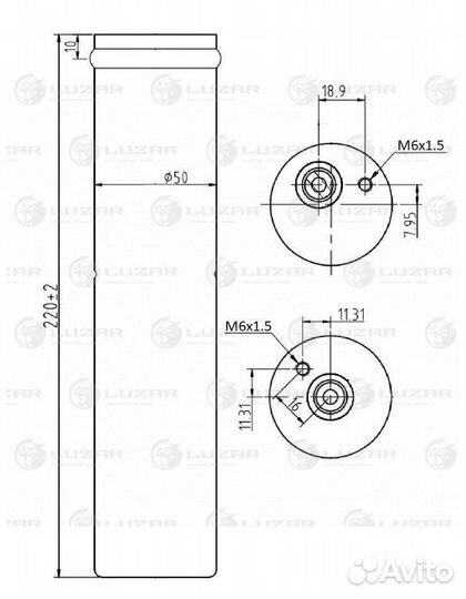 Ресивер-осушитель кондицион chevrolet lacetti Luza