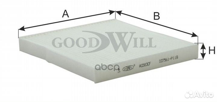 Фильтр салона AG583CF AG583CF Goodwill