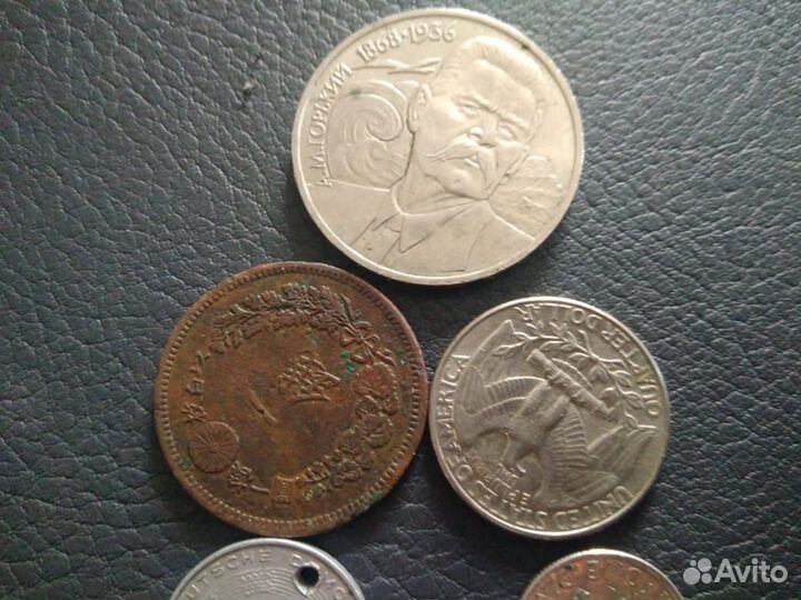 Монеты набор 7 шт. Sen, liberty, peening, talto, к