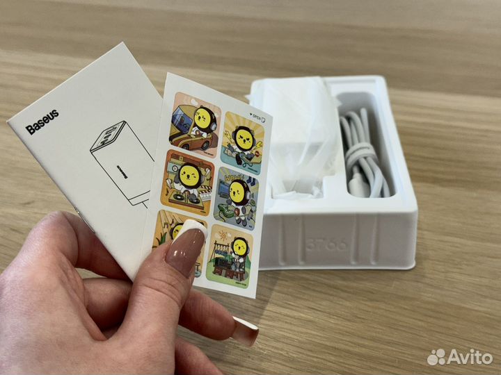 Адаптер Baseus GaN 5 Pro 65w с кабелем USB-C Ориг