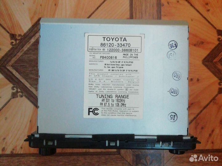 Автомагнитола toyota camry v30 (86120-33470)