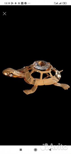 Черепаха с кристаллами Сваровски