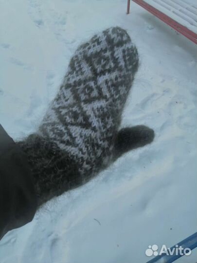 Варежки из козьего пуха