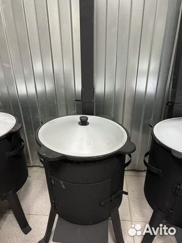 Казан узбекский 10л и печь с трубой и дверцей