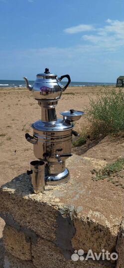 Самовар с чайником турецкий на дровах