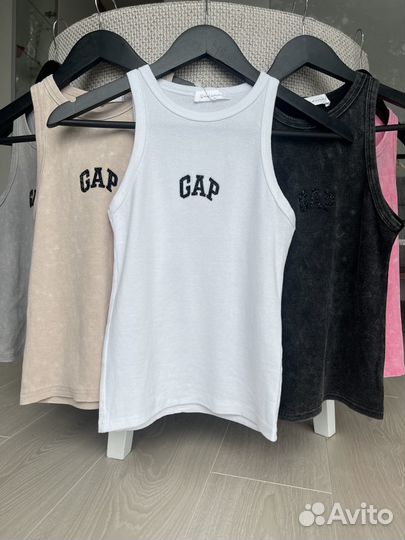 Майка топ женская хлопок со стразами Gap